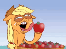 my little pony applejack lick