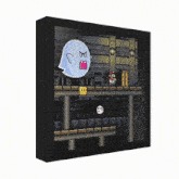 a picture of a video game with a ghost and mario in it