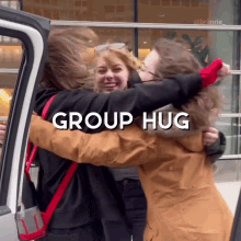 Hug Group Hug GIF - Hug Group Hug Aidan Gallagher GIFs