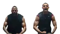 a man with his mouth open and a man with his mouth closed