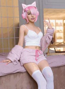 Cat Cosplay GIF - Cat Cosplay Pink GIFs