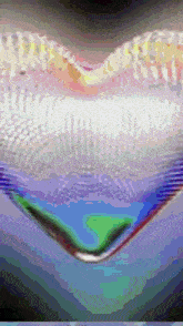 a close up of a heart shaped object with a purple background