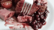 Lamb With Blueberry Beurre Rouge GIF - Lamb Blueberry Food Wishes GIFs
