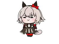 a drawing of a girl with a bow on her head
