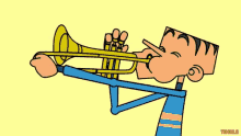 trumpet music musician plating the trumpet suppandi