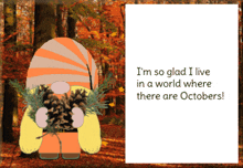 Autumn Gnome GIF - Autumn Gnome Animated Card GIFs