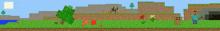 a screenshot of a minecraft game with a man standing in the middle