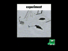 a black and white drawing with the word experiment on top