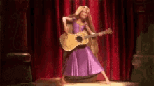 Tangled Rapunzel GIF - Tangled Rapunzel Guitar Solo GIFs