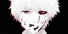 a black and white drawing of a boy with blood on his face and the words surprised heroes below it