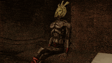 a statue of a monster with a crown on his head