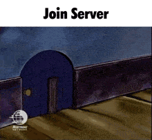 a cartoon with the words join server above it