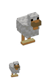 Chicken Minecraft GIF
