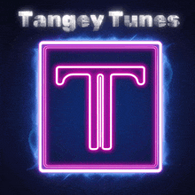 tangey tunes logo with a glowing t in the middle