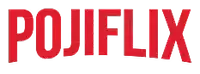 a red logo for a company called pojiflix