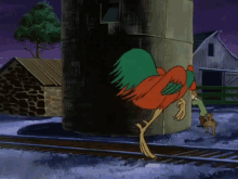 scooby doo giant chicken shaggy chasing