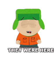 They Were Here Kyle Broflovski Sticker - They Were Here Kyle Broflovski Eric Cartman Stickers
