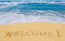 beach welcome nature waves summer time