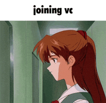 a picture of a girl with the words joining vc written above her