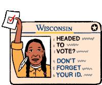Vote Go Vote Wisconsin Sticker