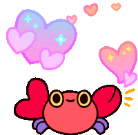 Sending Love Crabby Crab Sticker - Sending Love Crabby Crab Pikaole Stickers