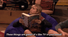 These Things Are Great Its Like Tv In Your Head GIF - These Things Are Great Its Like Tv In Your Head Sam Puckett GIFs