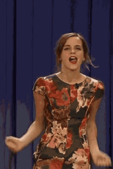 Emma Watson Dance GIF - Emma Watson Dance Tongue Out GIFs
