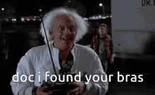 Doc Brown Shocked GIF - Doc Brown Shocked I Found Your Bras GIFs