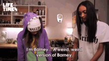I'M Barney... A Weird, Weird Version Of Barney. GIF - GIFs