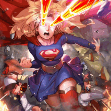 super girl superhero laser eyes