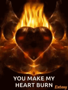 Love You Flaming Heart GIF - Love You Flaming Heart Burn GIFs