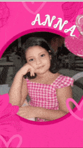 a picture of a little girl with the name anna