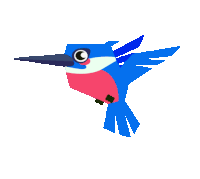 Hummingbird Flying Sticker