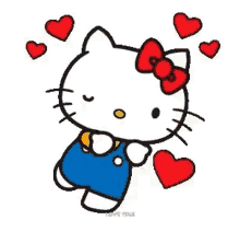 Hello Kitty Blowing Kisses GIF