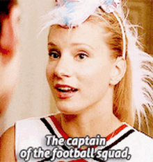Glee Brittany Pierce GIF - Glee Brittany Pierce The Captain Of The Football Squad GIFs