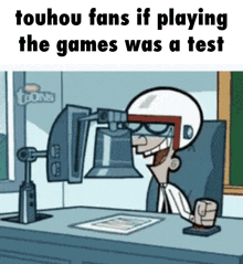 touhou fans if playing the games was a test written on a cartoon