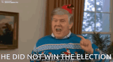 Trump Funny Hat Trump Funny Sweater GIF - Trump Funny Hat Trump Funny Sweater Trump He Did Not Win The Election GIFs