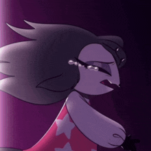 a drawing of a cartoon character with tears coming out of her eyes