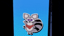 a picture of a raccoon with the words epic dance written above it