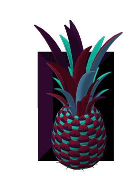 Pineapple Dark Sticker - Pineapple Dark Asthetic Stickers