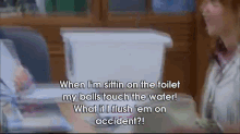 Toilet Lol GIF - Parks And Recreation Parks And Rec Andry GIFs