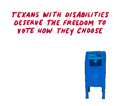 Texans With Disabilities Mailbox Sticker