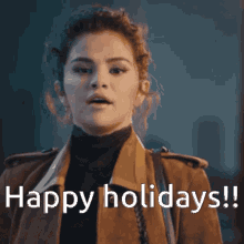 Happy Holidays Xmas GIF - Happy Holidays Xmas Selena Gomez GIFs