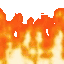 a pixel art drawing of a forest with trees on fire