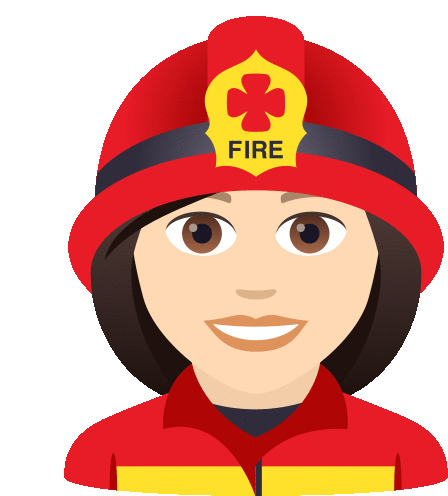 Firefighter Joypixels Sticker - Firefighter Joypixels Firewoman Stickers