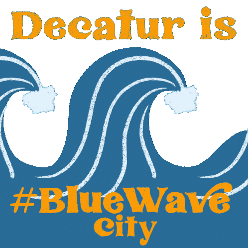 Wave Blue Wave Sticker - Wave Blue Wave Decatur Stickers