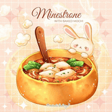 Minestrone With Baked Mochi GIF