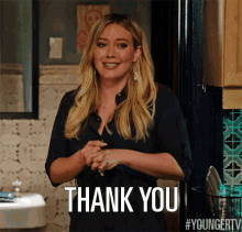 Thank You GIF - Kelsey Peters Hilary Duff Younger GIFs