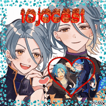 a picture of two anime characters with the word jojocast in red