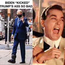 Biden Foot GIF - Biden Foot Kicked Ass GIFs